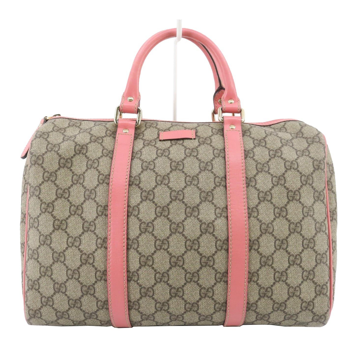 Pink GG Canvas Boston Bag