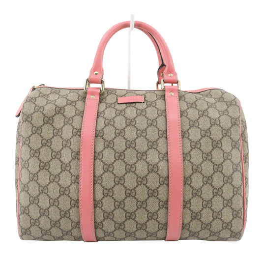 Pink GG Canvas Boston Bag