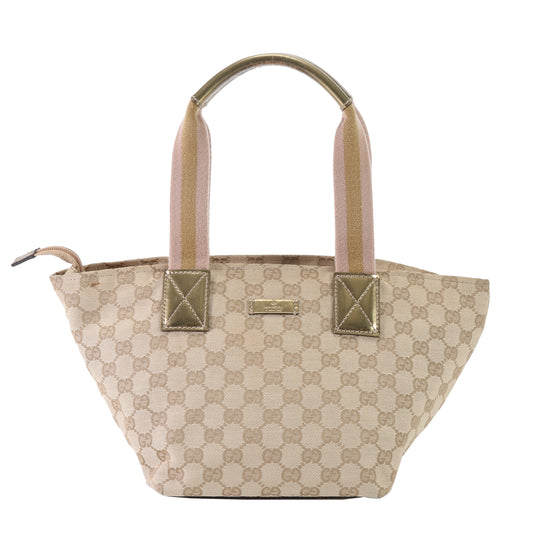 Beige GG Canvas Tote Bag