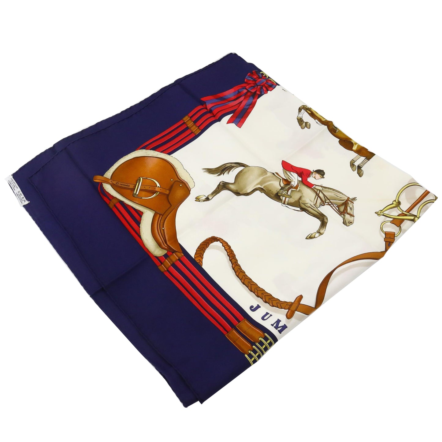 Navy Blue Silk Scarf