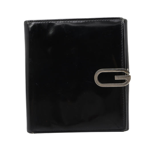 Black Leather Compact Wallet