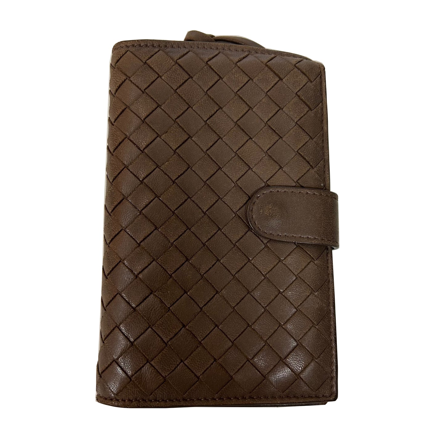 Brown Intrecciato Long Wallet