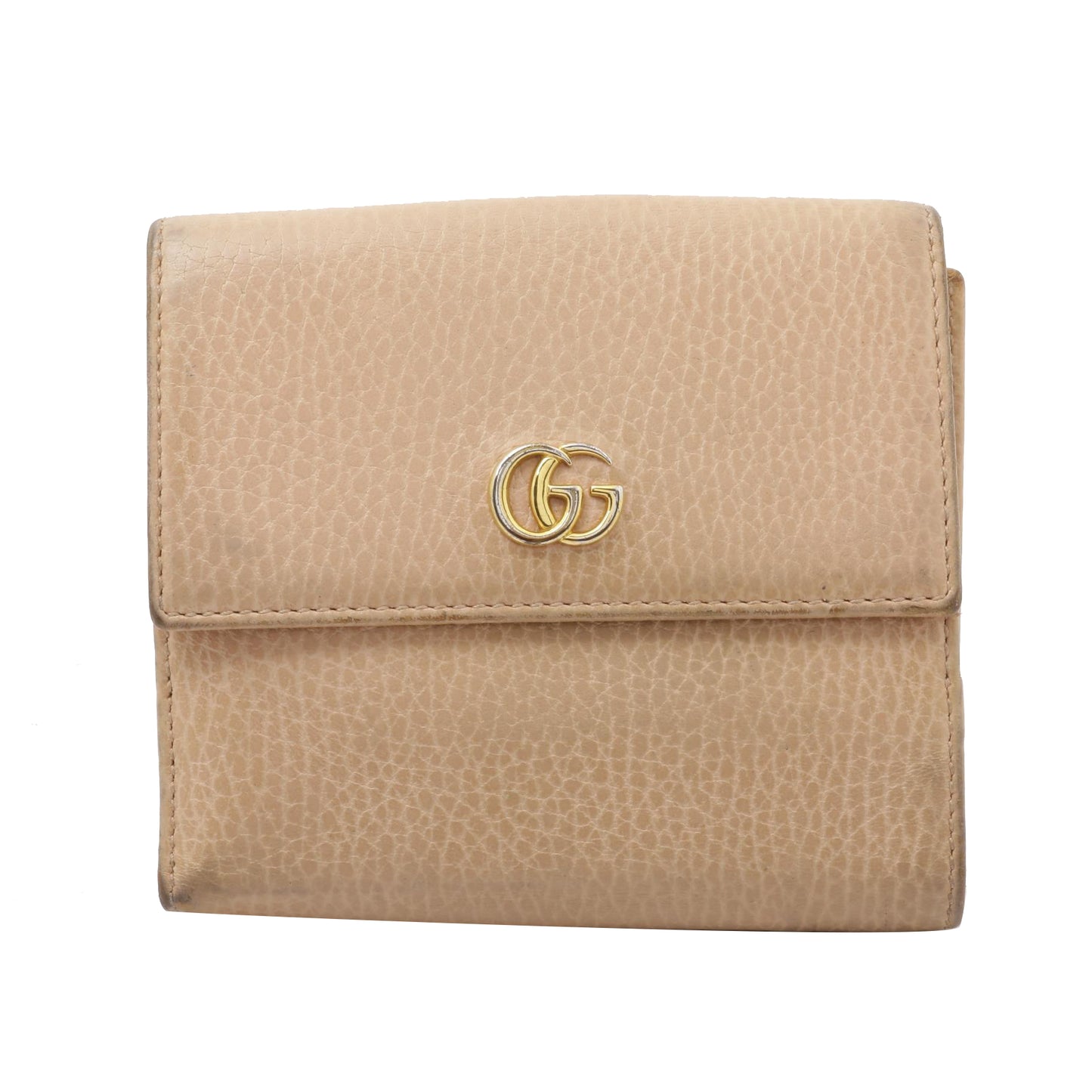 Pink GG Marmont Compact Wallet