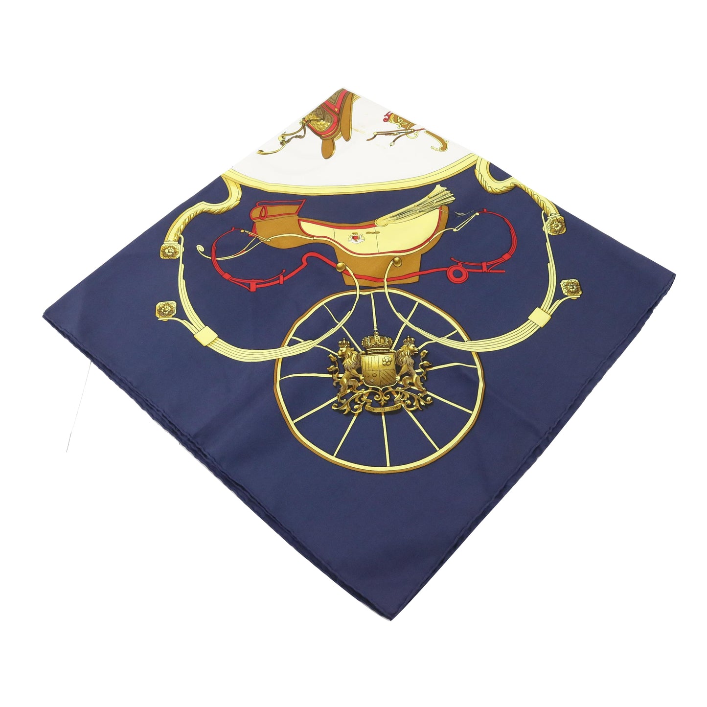 Navy Blue Silk Scarf