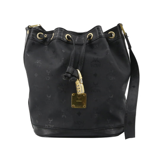 Black Visetos Shoulder Bag