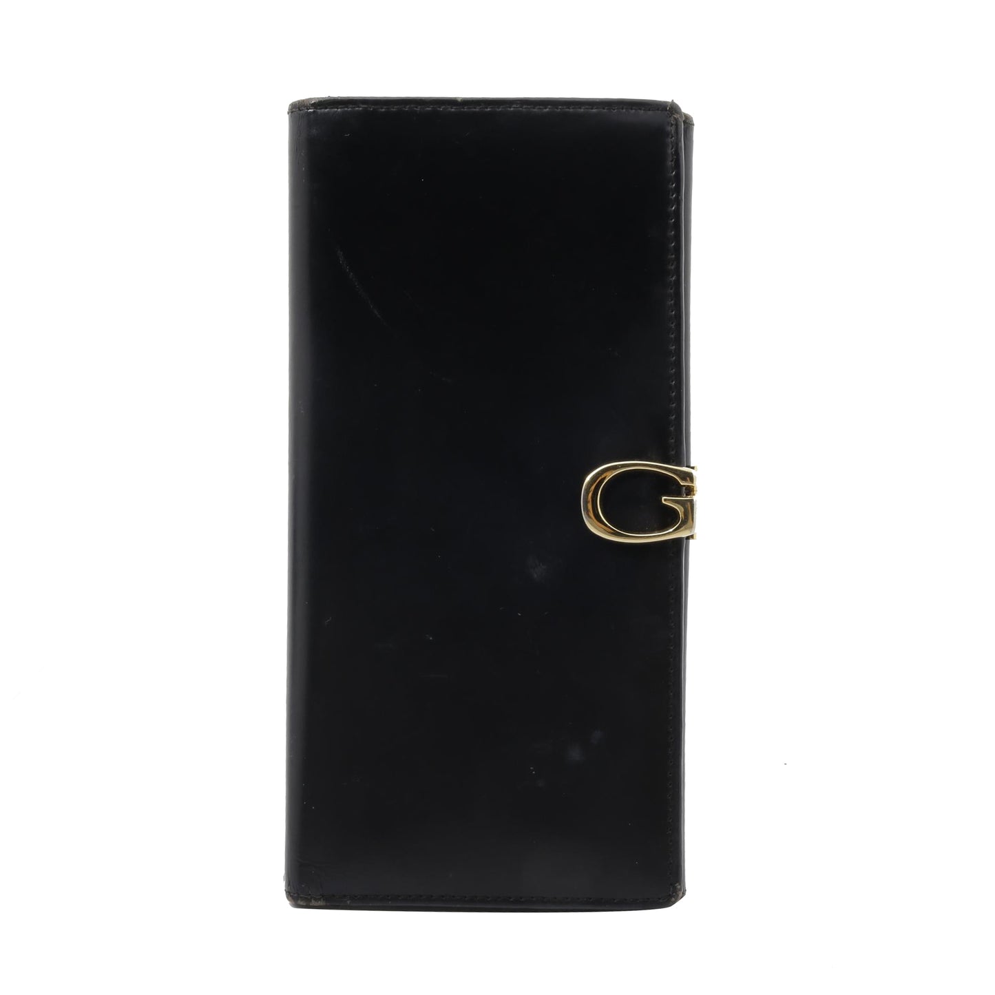 Black Leather Long Wallet