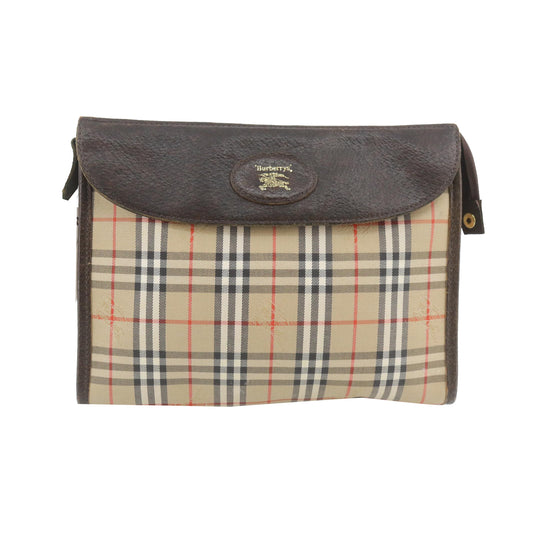 Brown Nova Check Pouch