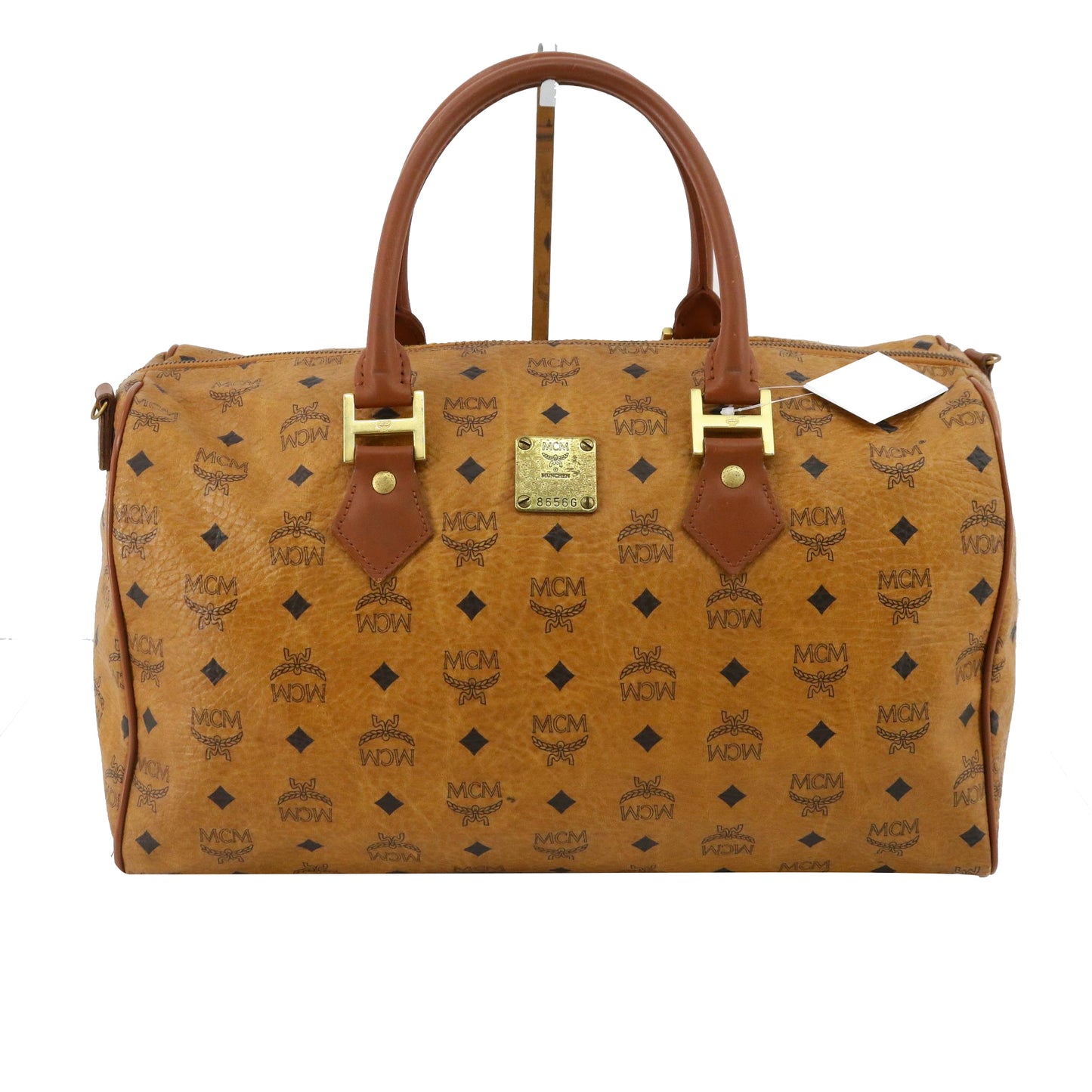 Brown Visetos Boston Bag