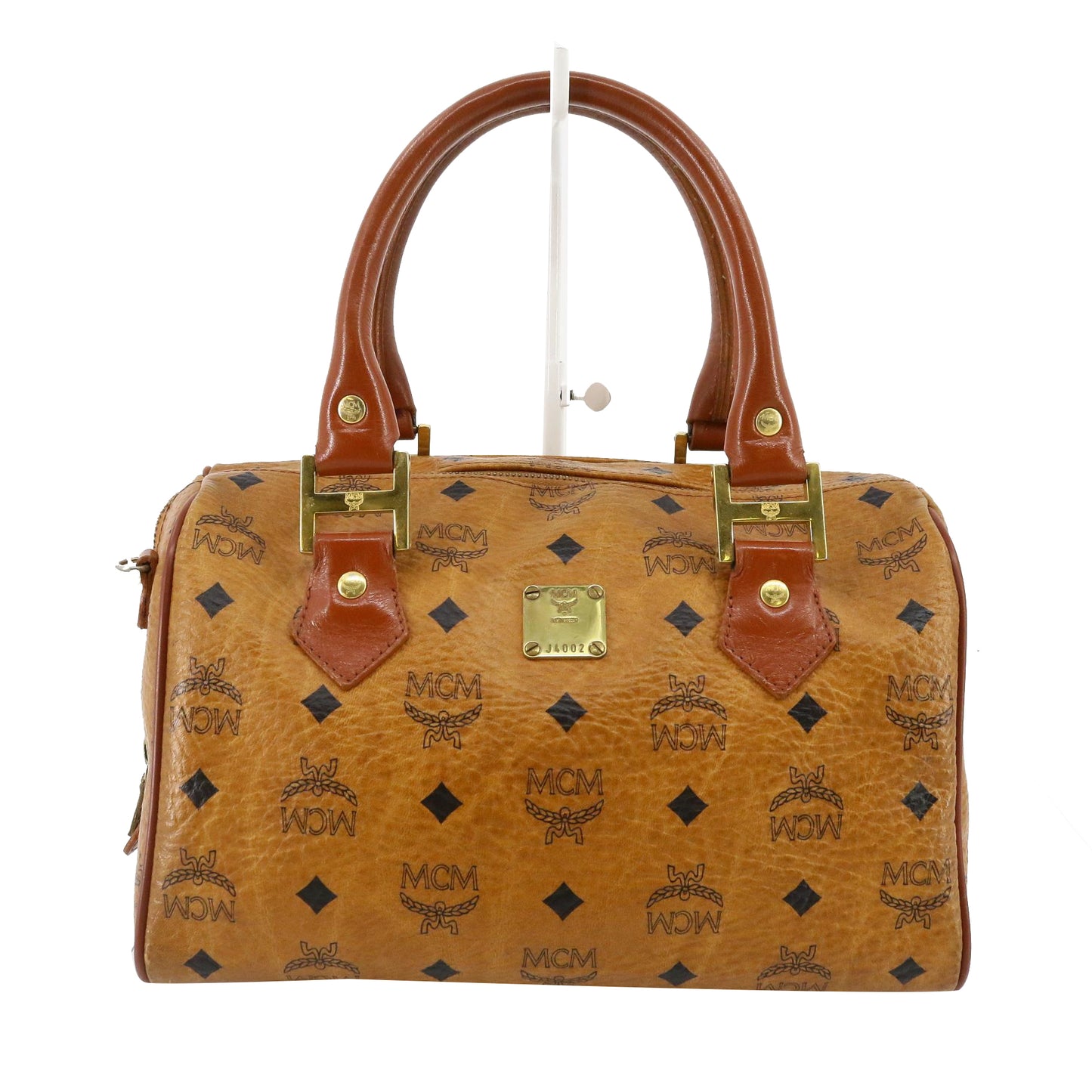 Brown Visetos Boston Bag