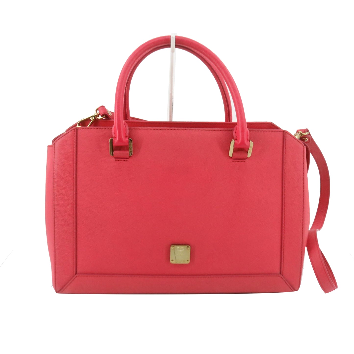 Pink Leather 2 Way Shoulder Bag