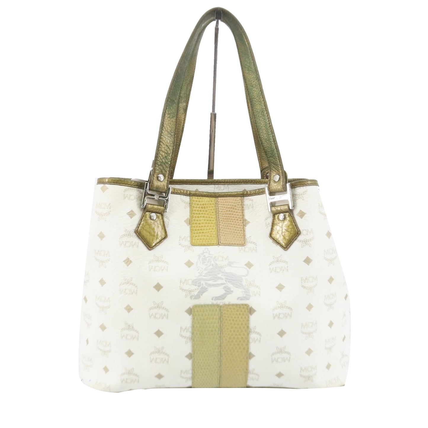 White Visetos Tote Bag