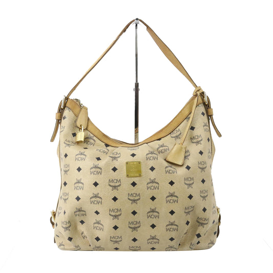 Beige Visetos Shoulder Bag