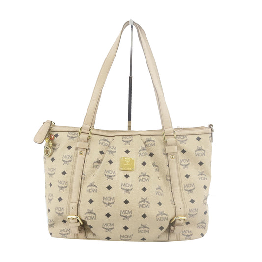 Beige Visetos Tote Bag