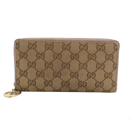 Brown GG Canvas Zippy Wallet