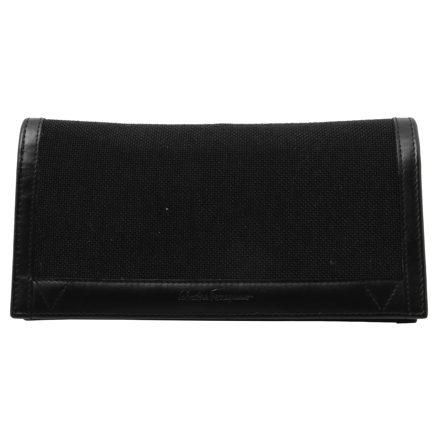 Black Leather Long Wallet