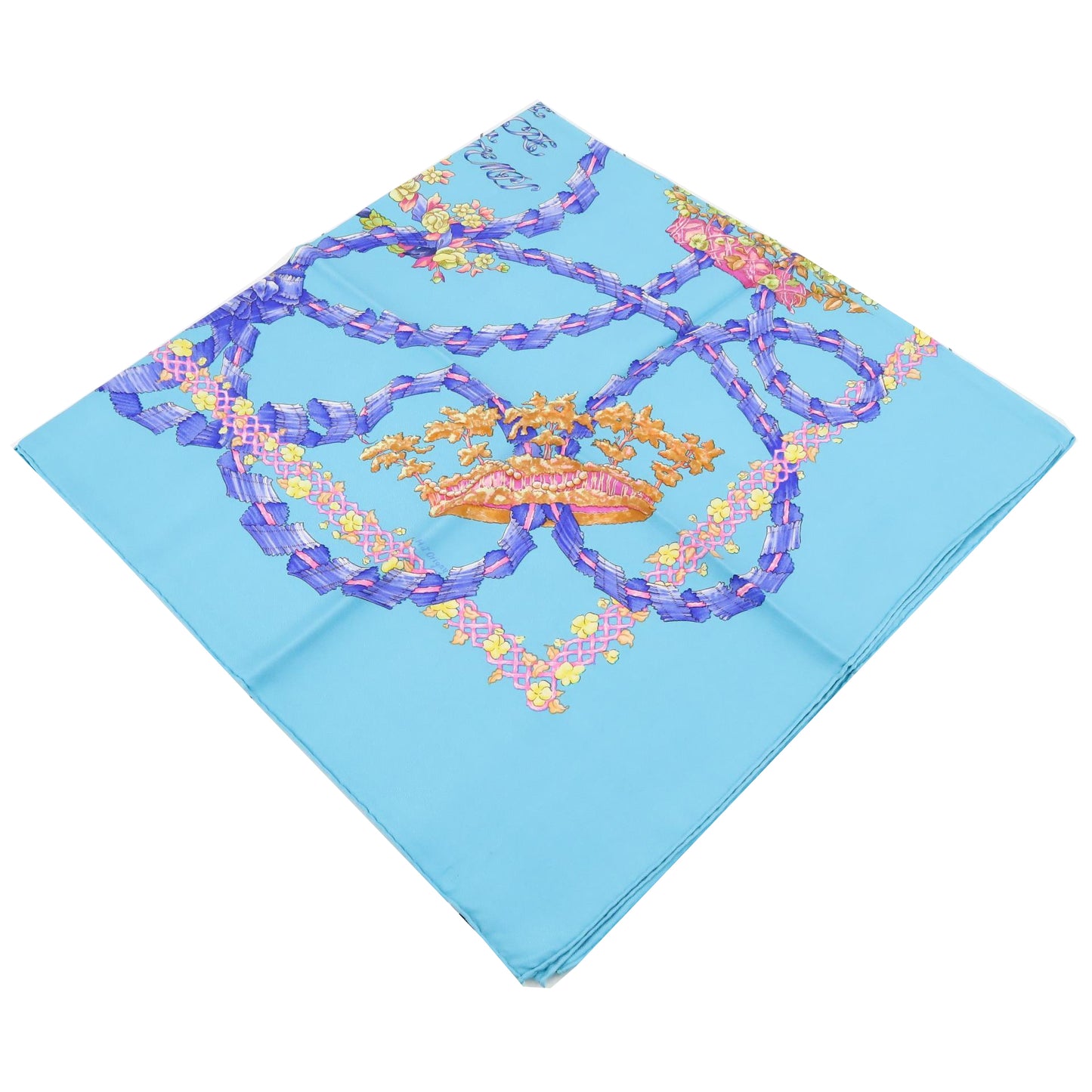 Blue Silk Scarf