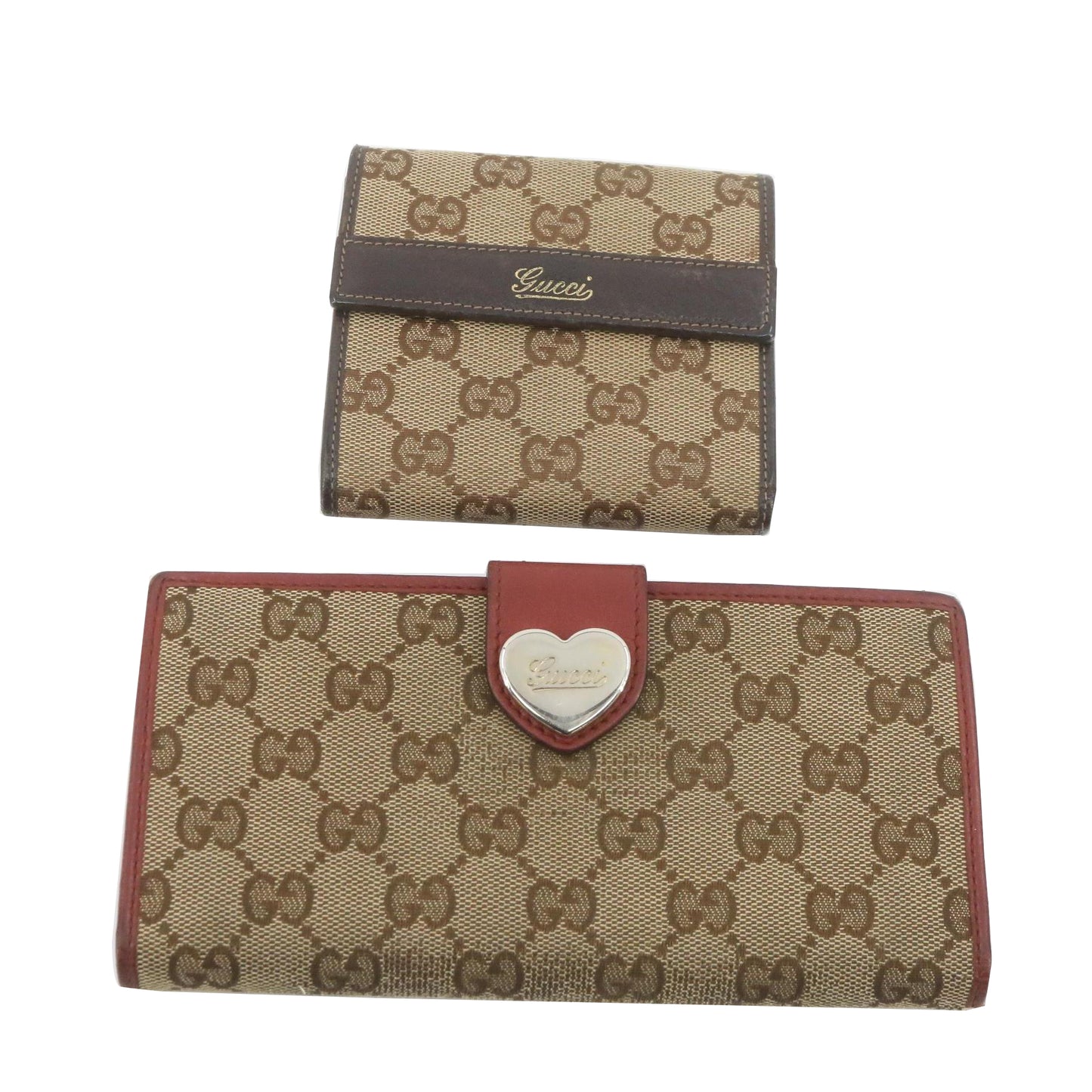 Brown GG Canvas Set of 2 Wallets