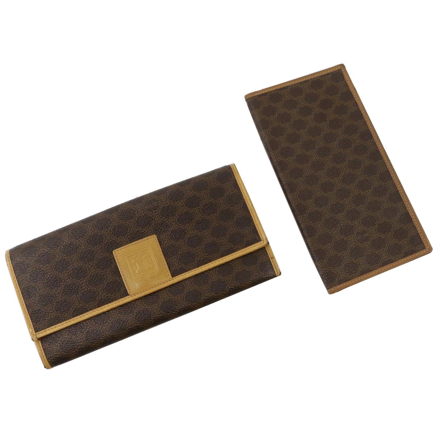 Brown Macadam Set of 2 Wallets