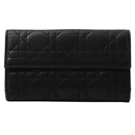 Black Leather Long Wallet