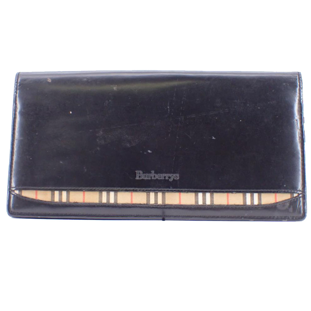 Black Nova Check Long Wallet