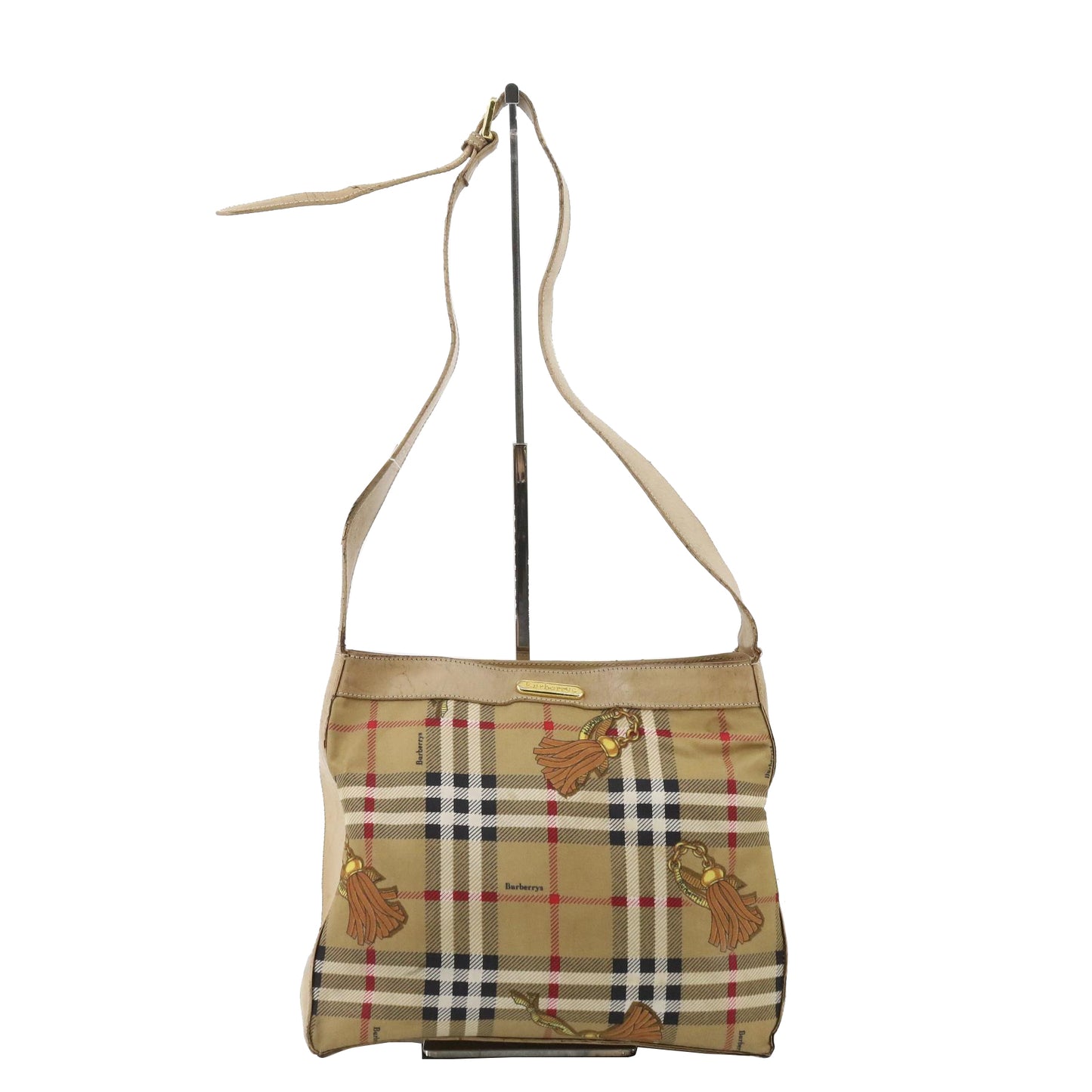 Brown Check Shoulder Bag