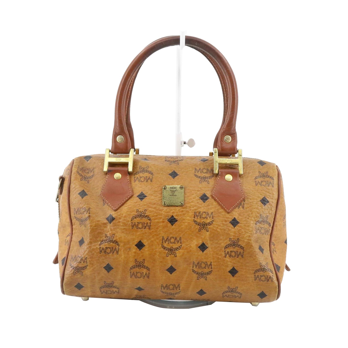 Brown Visetos Boston Bag