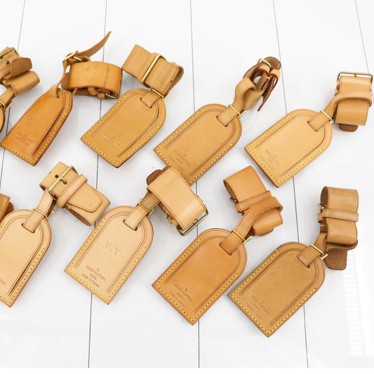 Brown Set of 10 Luggage Tags