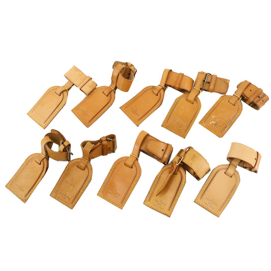 Brown Set of 10 Luggage Tags