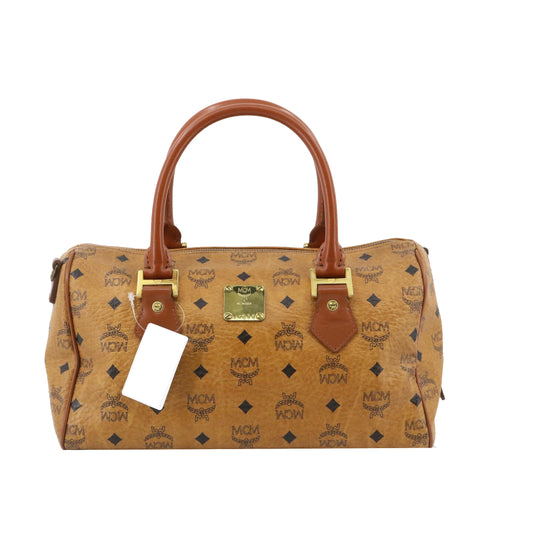 Brown Visetos Boston Bag