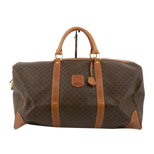 Brown Macadam Boston Bag With Lock