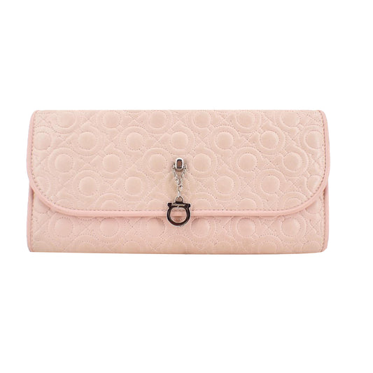 Pink Gancini Long Wallet