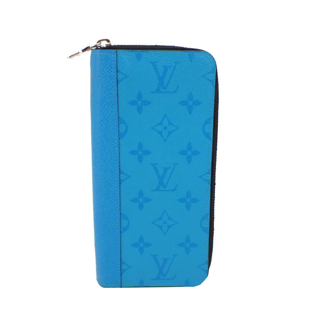 Monogram Taiga Blue Zippy Organizer Wallet