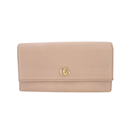 Pink GG Marmont Long Wallet