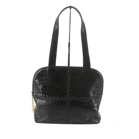 Black Croc Handbag