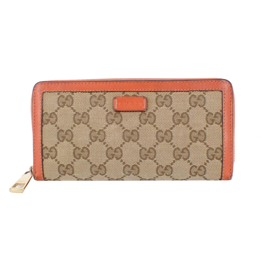 Brown GG Canvas Zippy Wallet