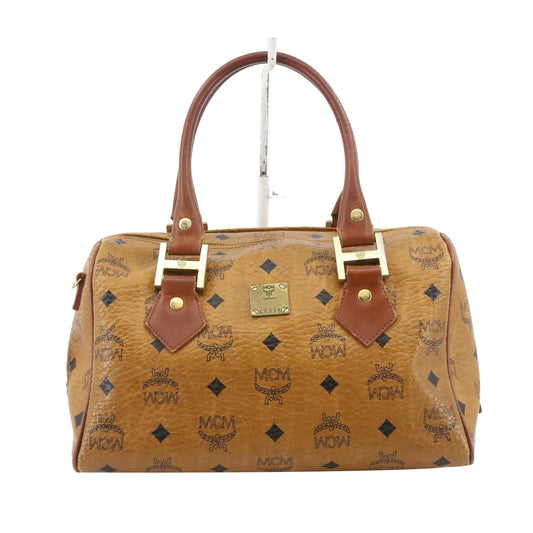 Brown Visetos Boston Bag