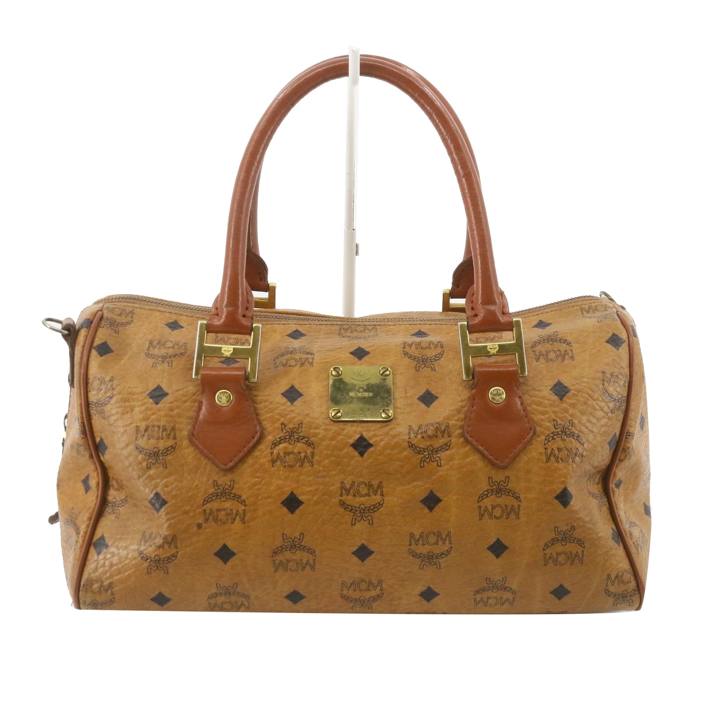 Brown Visetos Boston Bag