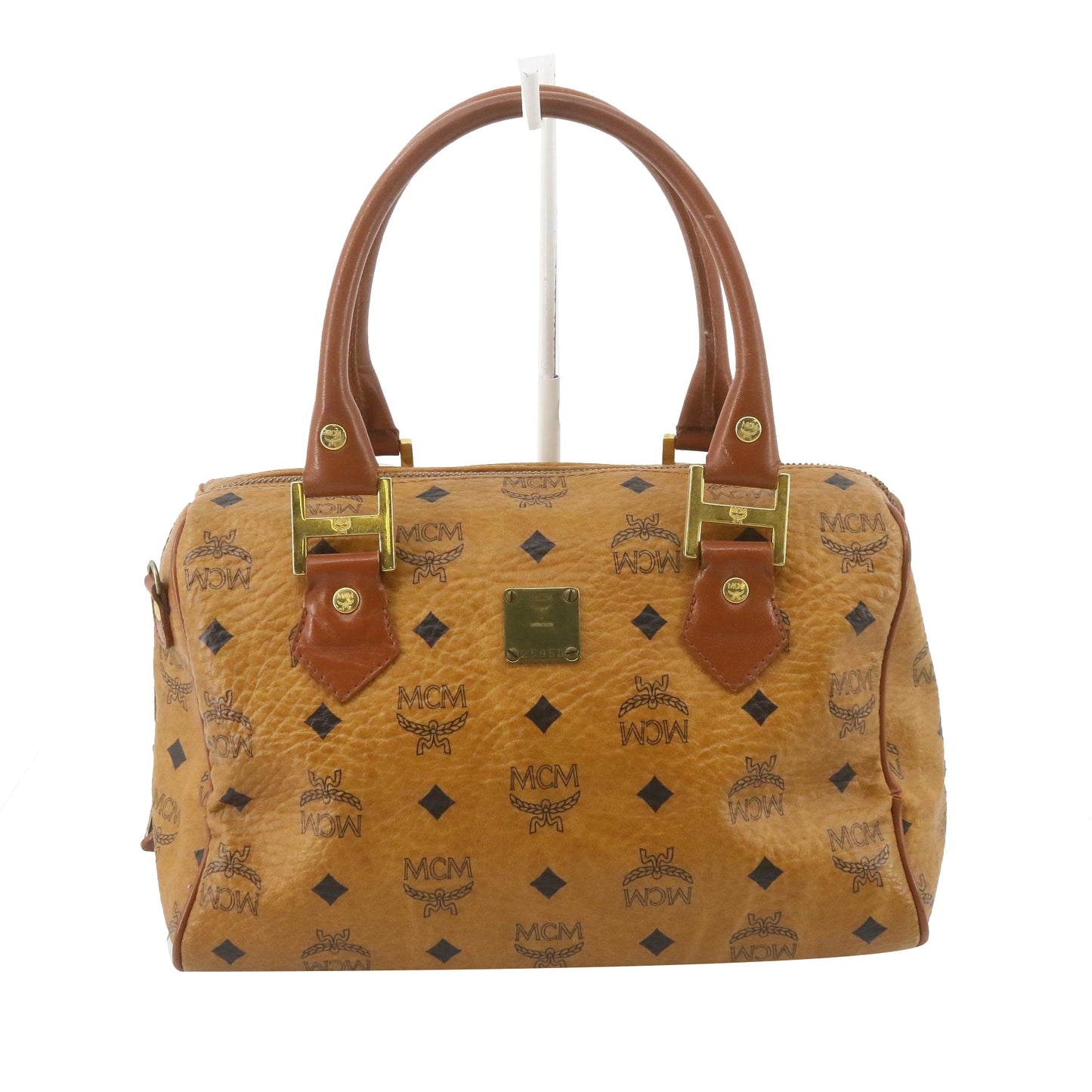 Brown Visetos Boston Bag