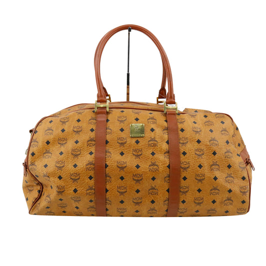 Brown Visetos Boston Bag