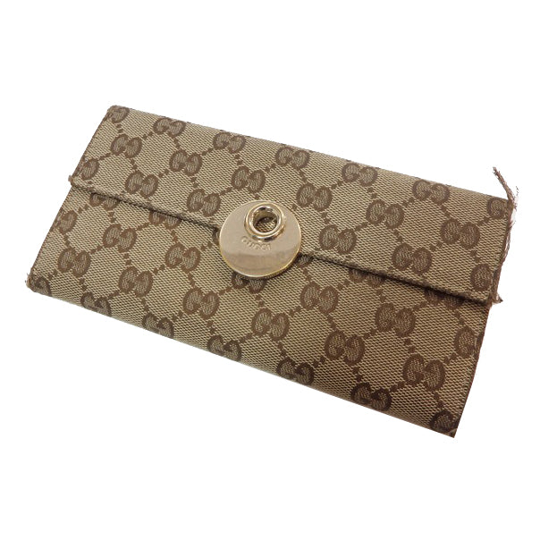 Brown GG Canvas Long Wallet