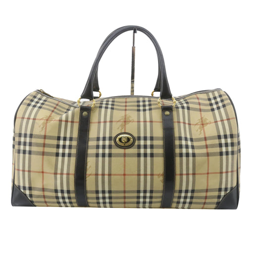 Brown Nova Check Boston Bag