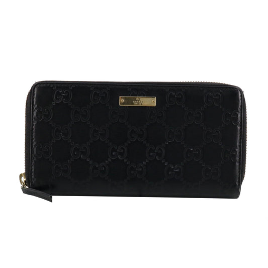 Black Sima Zippy Long Wallet