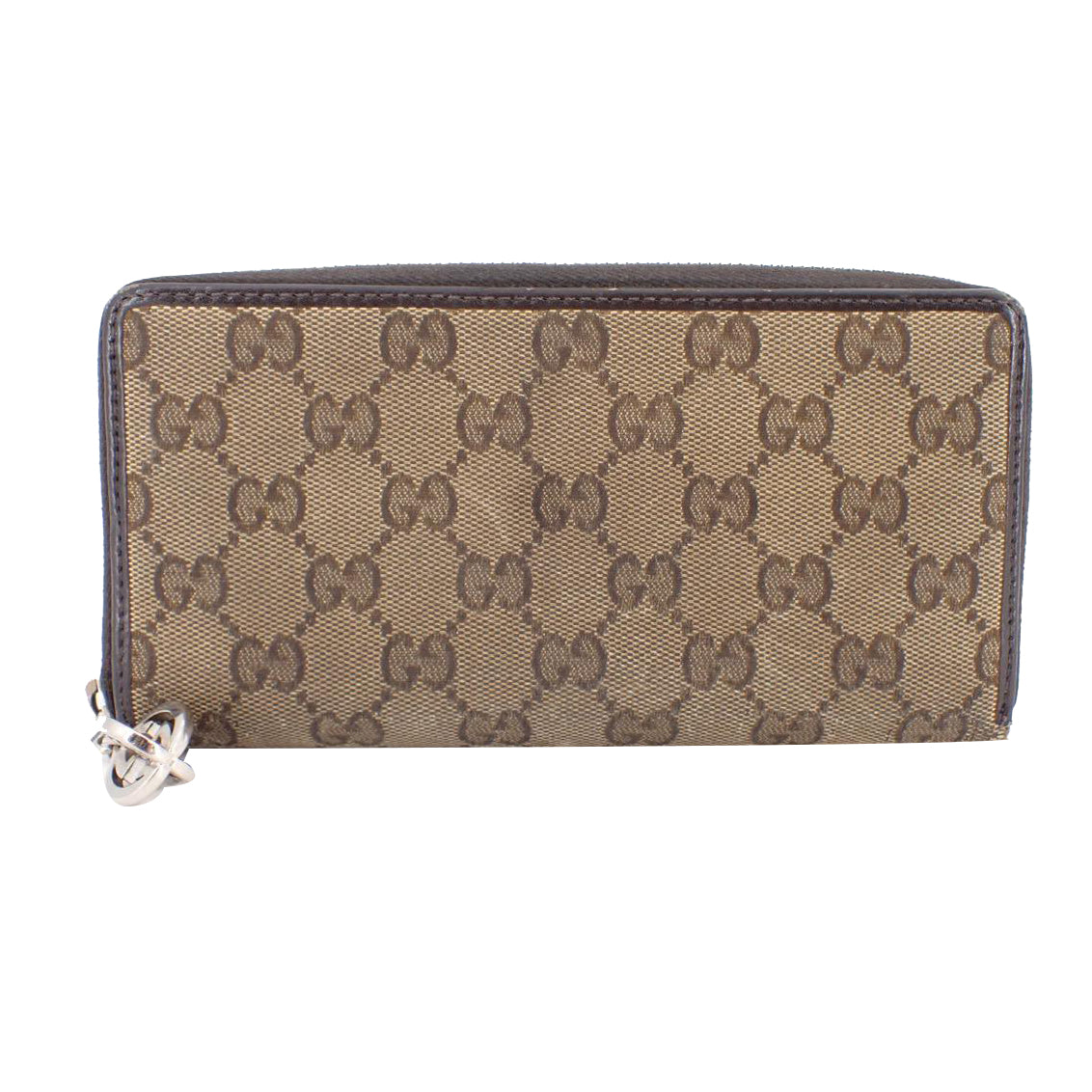 Brown GG Canvas Zippy Long Wallet