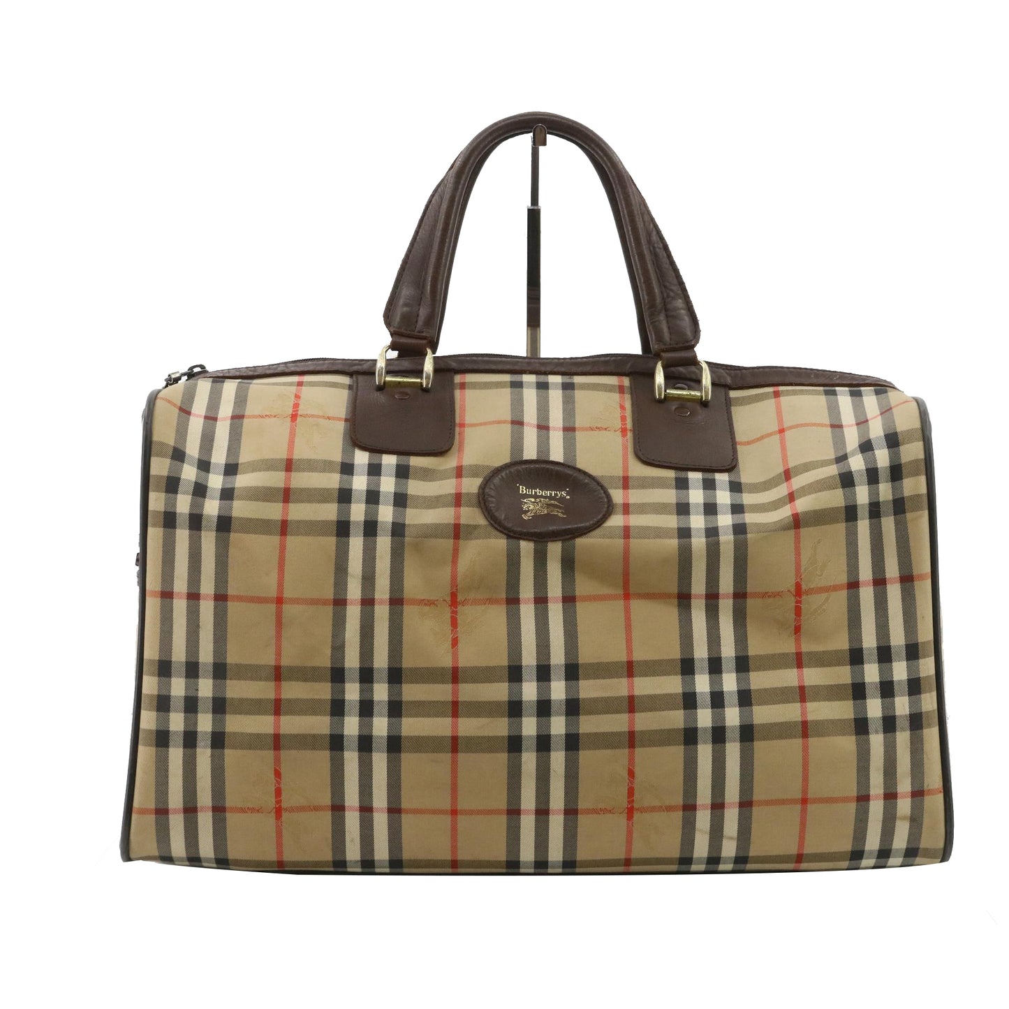 Brown Hosrse Check Boston Bag