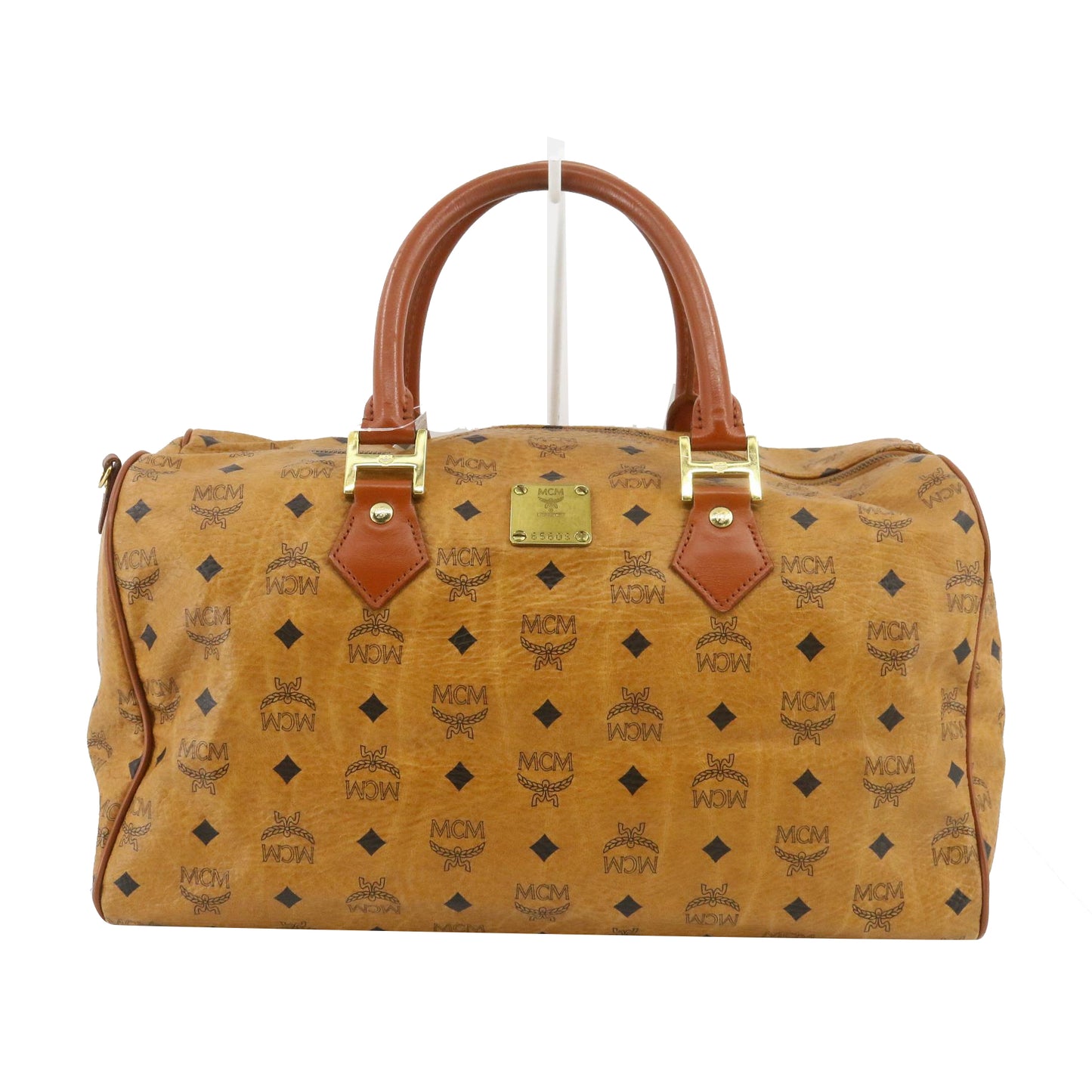 Brown Visetos Boston Bag