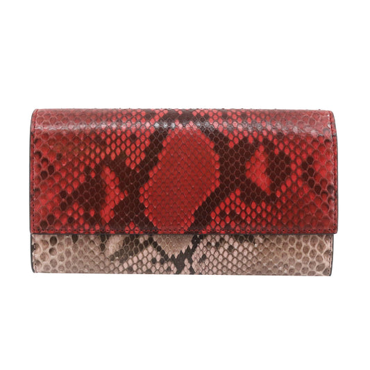 Red Python Long Wallet