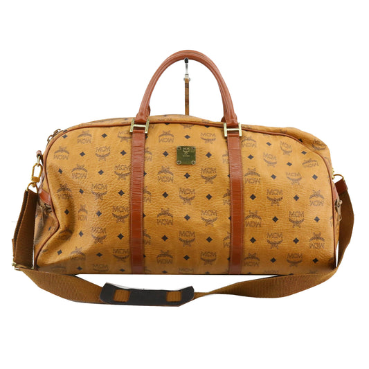 Brown Visetos Boston Bag