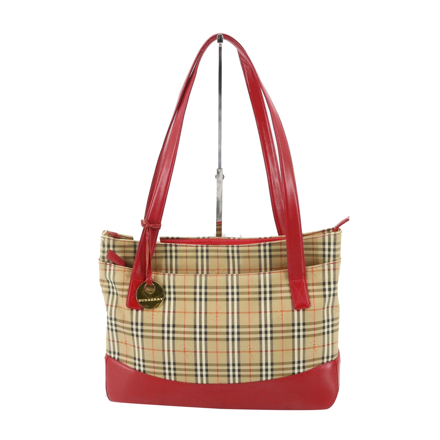 Red Nova Check Tote Bag