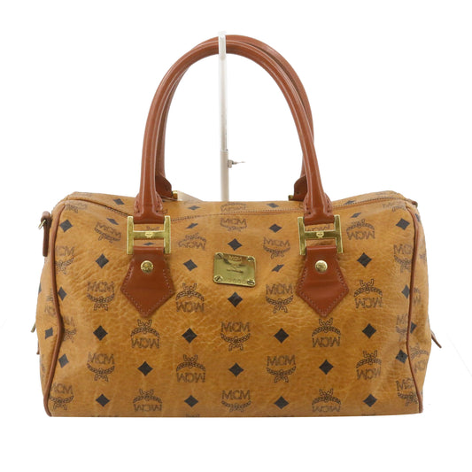 Brown Visetos Boston Bag