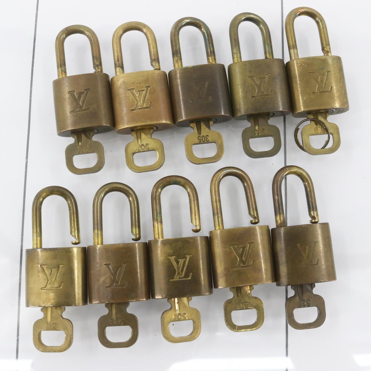 Monogram Set of 10 Lock and Keys